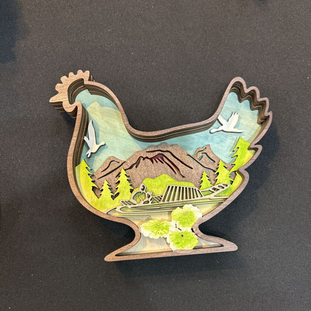 Hen Layered 3D Decor