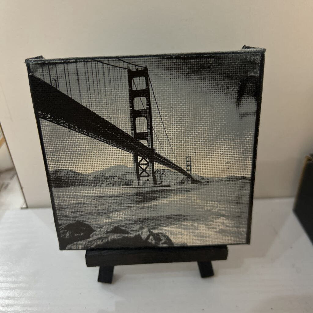 Bridge Painted Canvas w/Easel