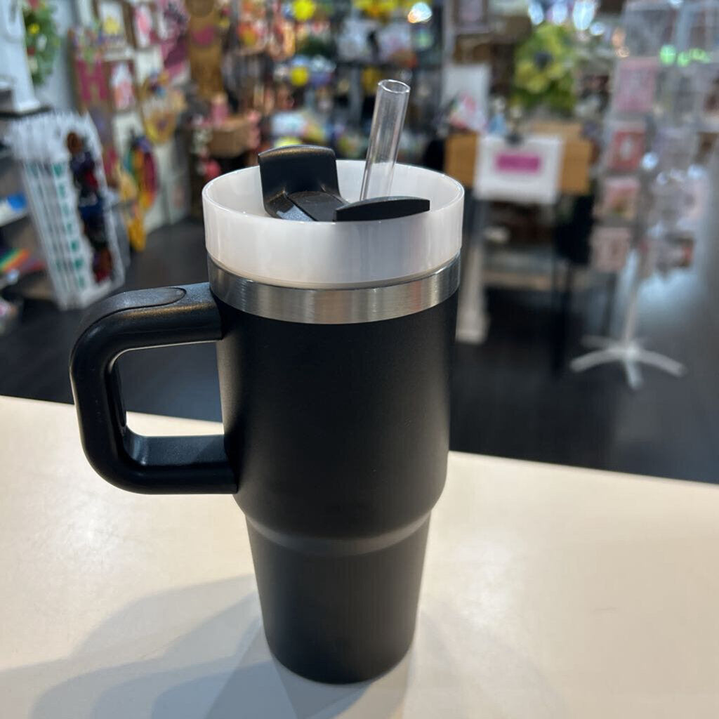 Kids Tumbler with Handle 16oz Black