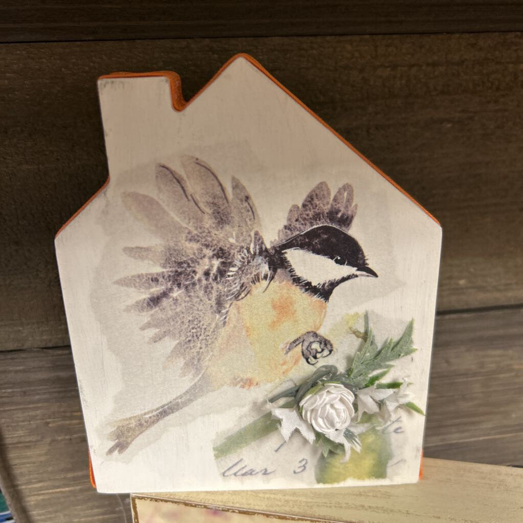 Wood Bird House Decor