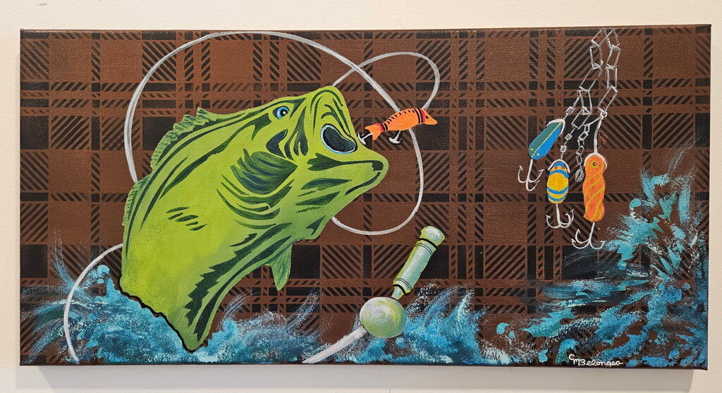 Canvas Bass Fish, Fishing Lures (B)