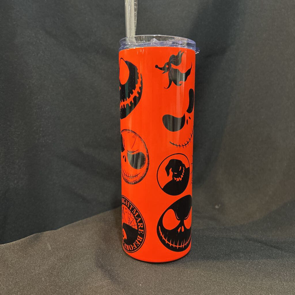 Tumbler Jack & Sally NMBC Collage Neon Orange 20oz