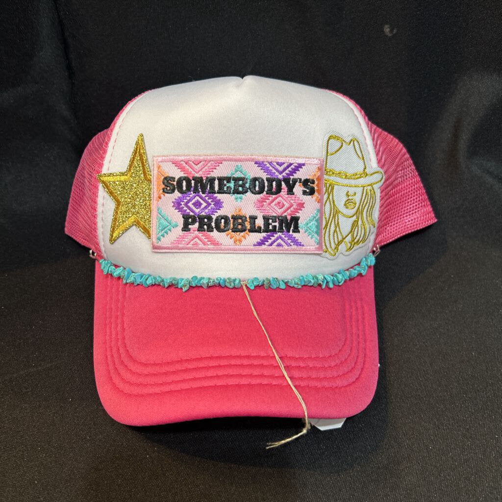 Somebodys Problem Pink Hat