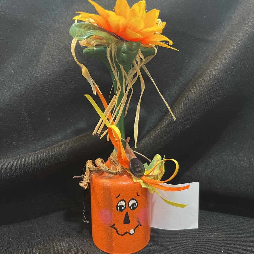 Blue Thankful Pumpkin on Base