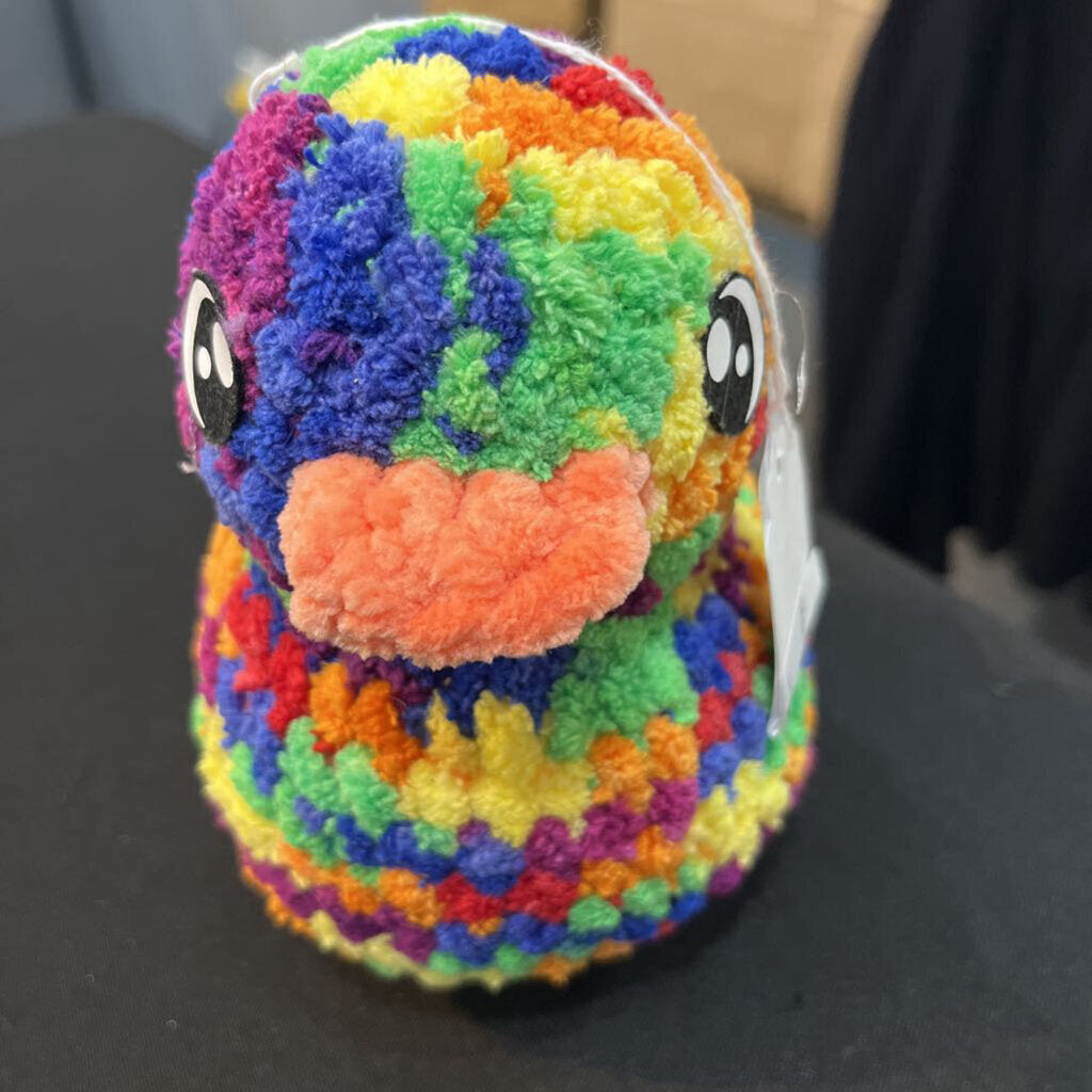 Crochet Bold Rainbow Duck