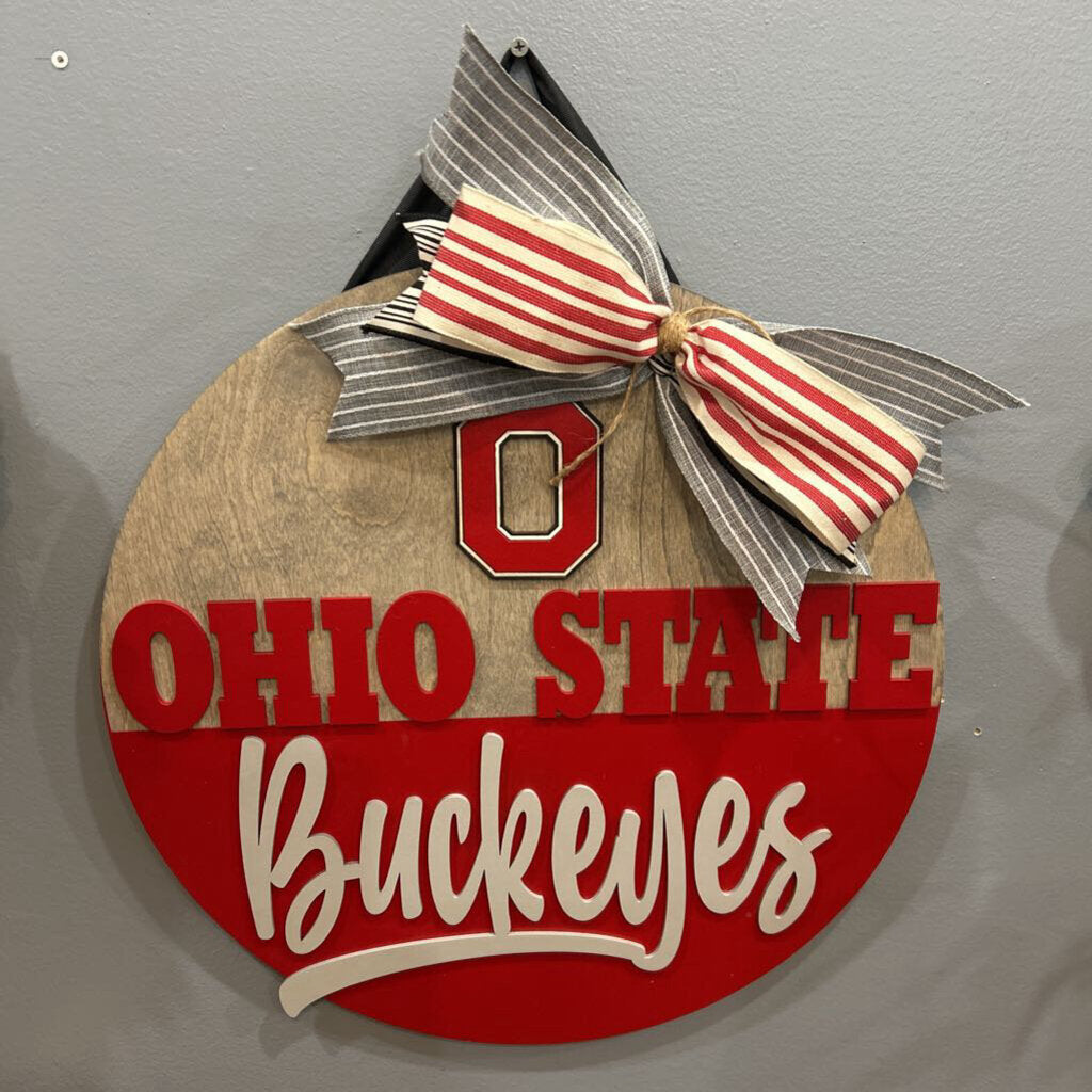 Ohio State Buckeyes Door Round w/ribbon