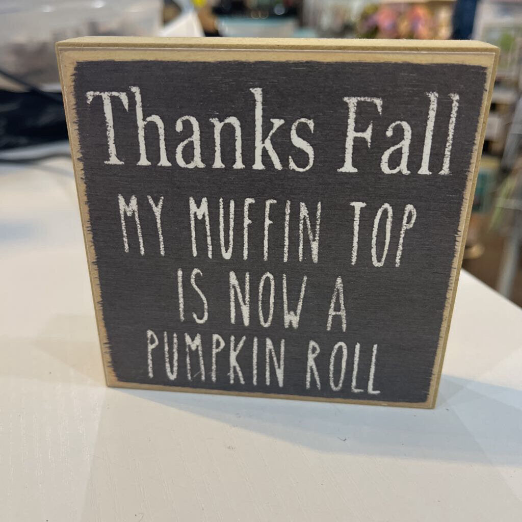 Wood Sign Thanks Fall