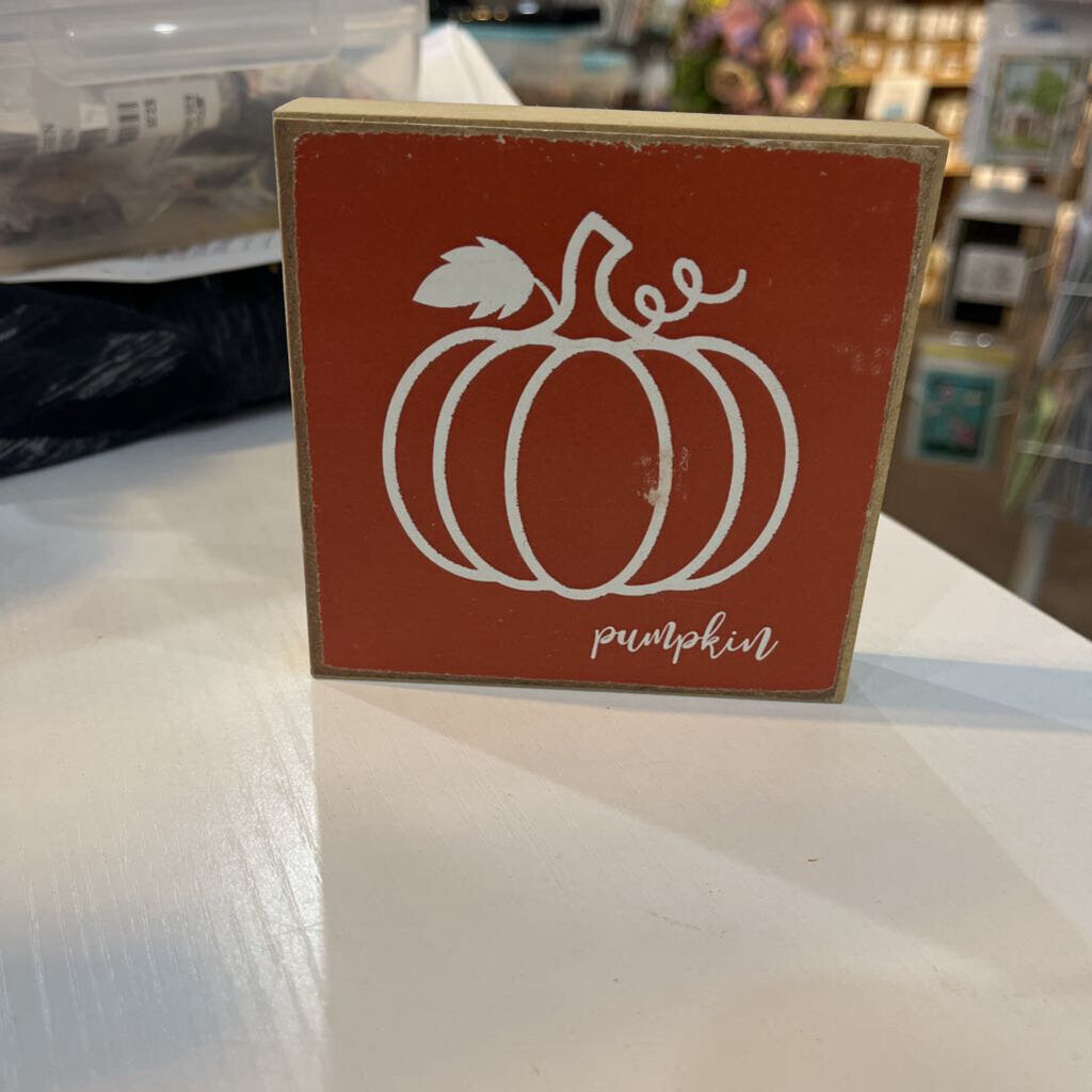 Wood Sign Pumpkin