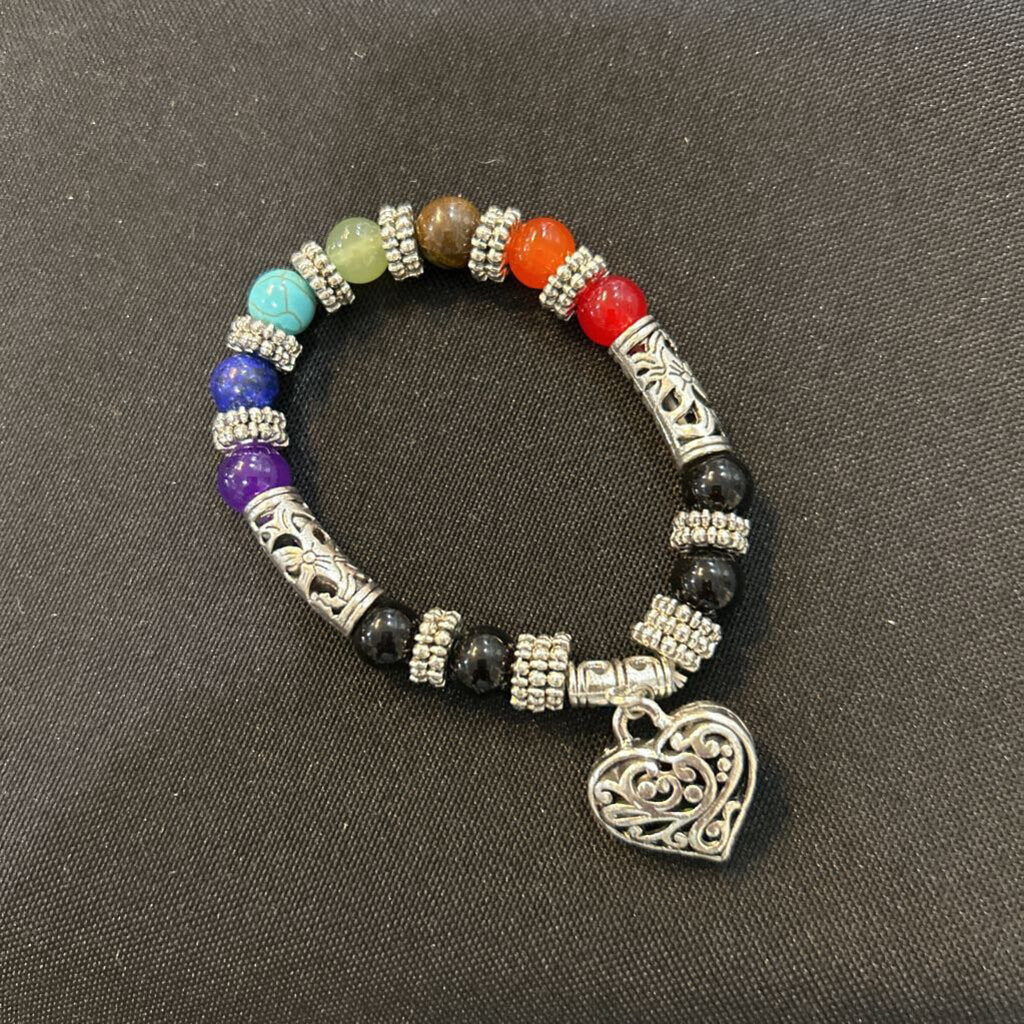 MJ 7 Charms Bracelet with Heart
