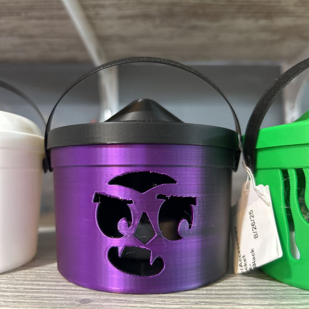 Boo Bucket Tealight-Purple/Black