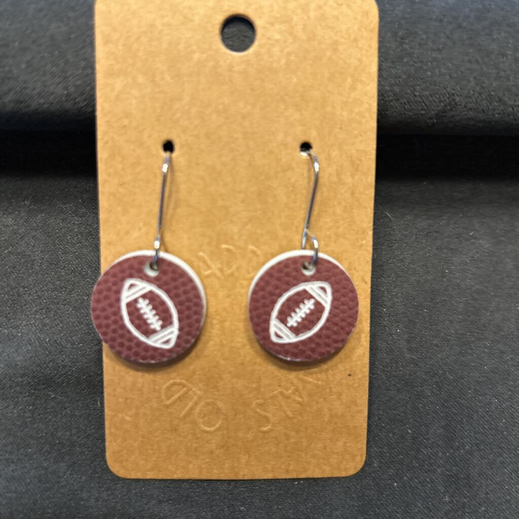 Petite Football Earrings