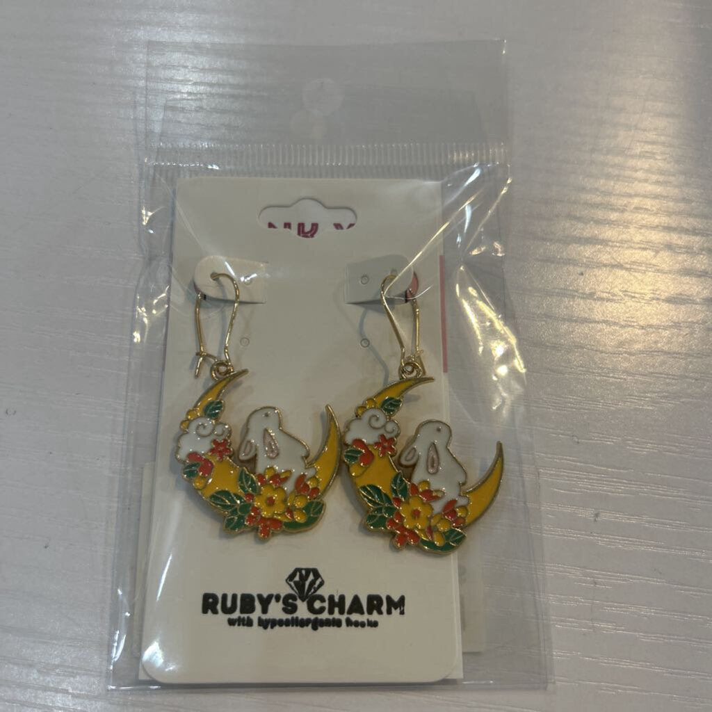 Rabbit Flower Moon Hypoallergenic Hooks