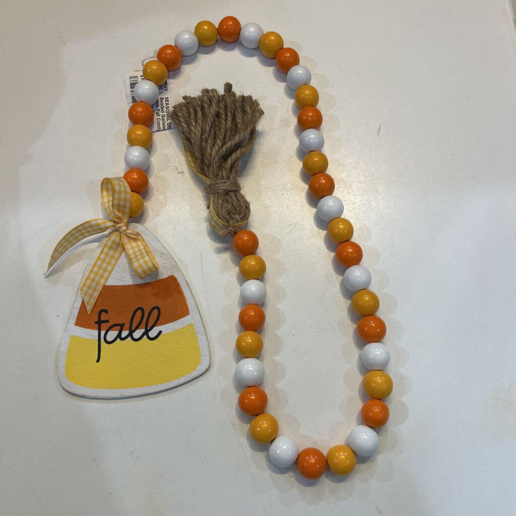 Beaded Garland With Fall Candy Corn