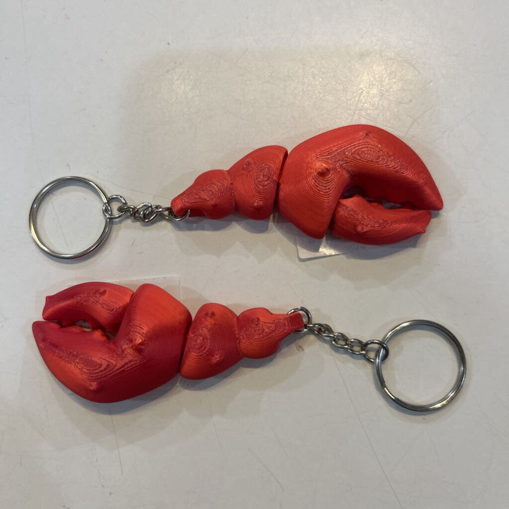 3D Lobster Claw Keychain
