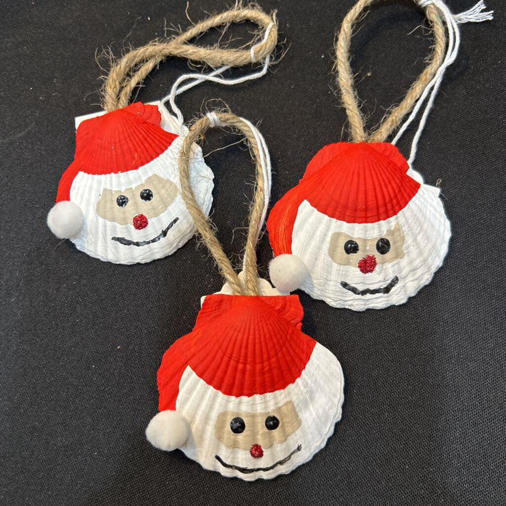 Santa Shell Ornament