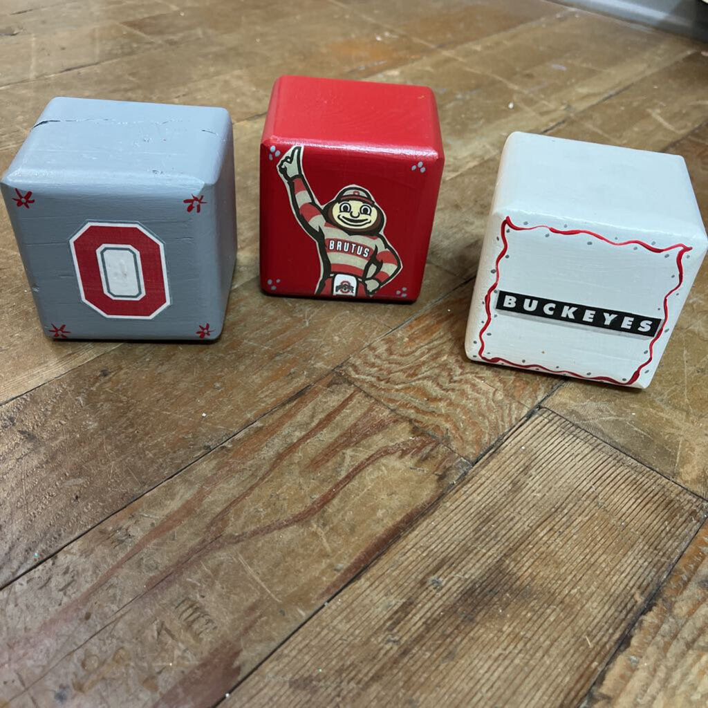 Set of 3 OSU Cubes