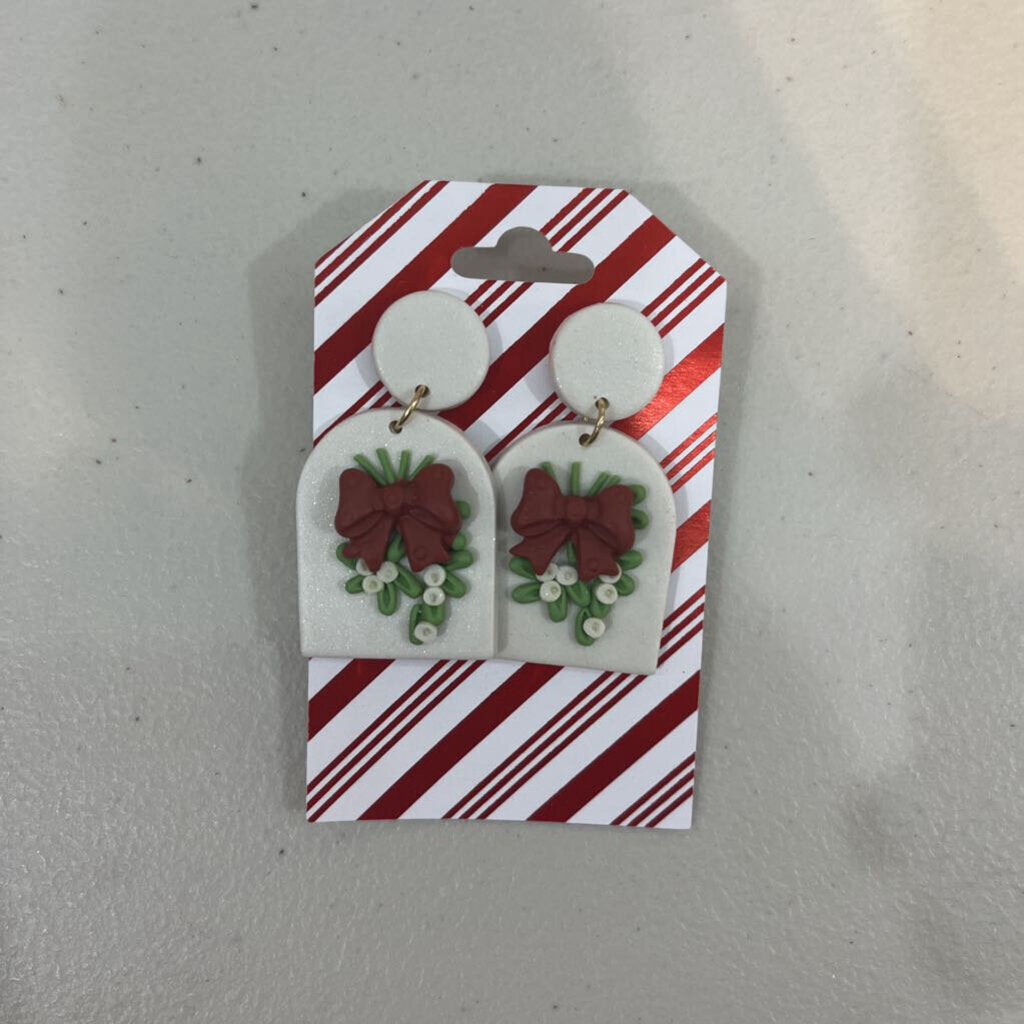 Christmas Arch W/ Bow& Garland Earring