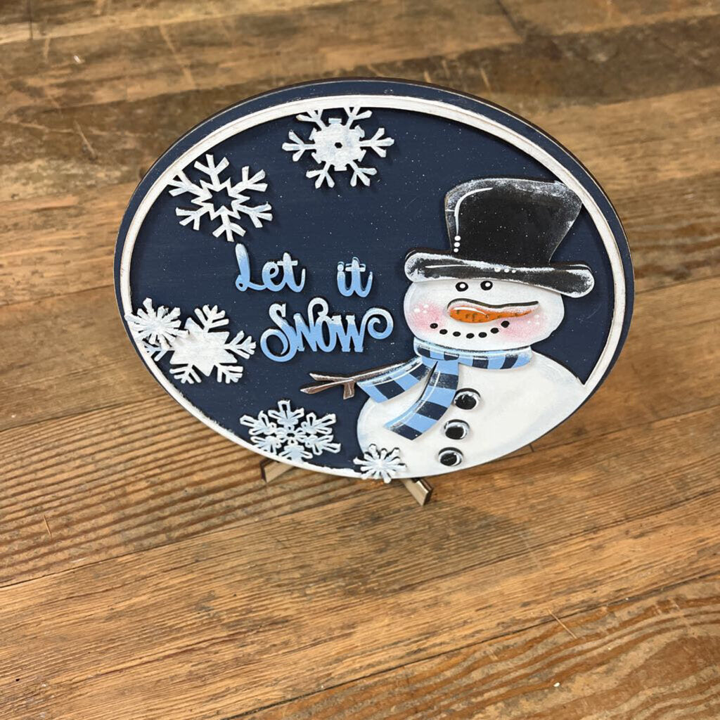 Let It Snow Snowman Circle
