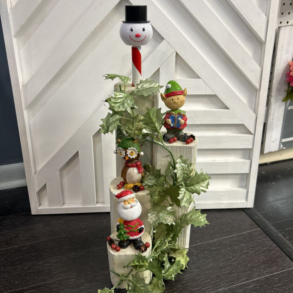 Christmas Solar Light Holly & Snowman