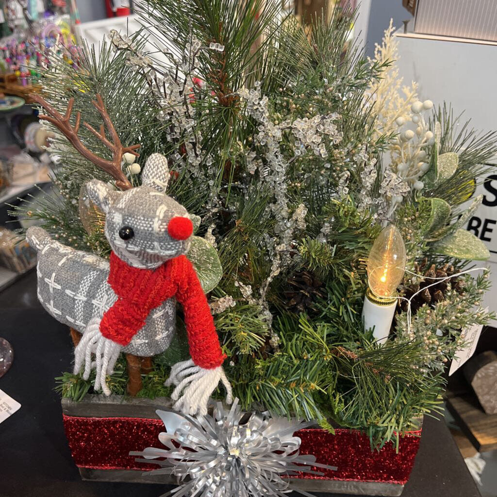 Floral lighted with Deer