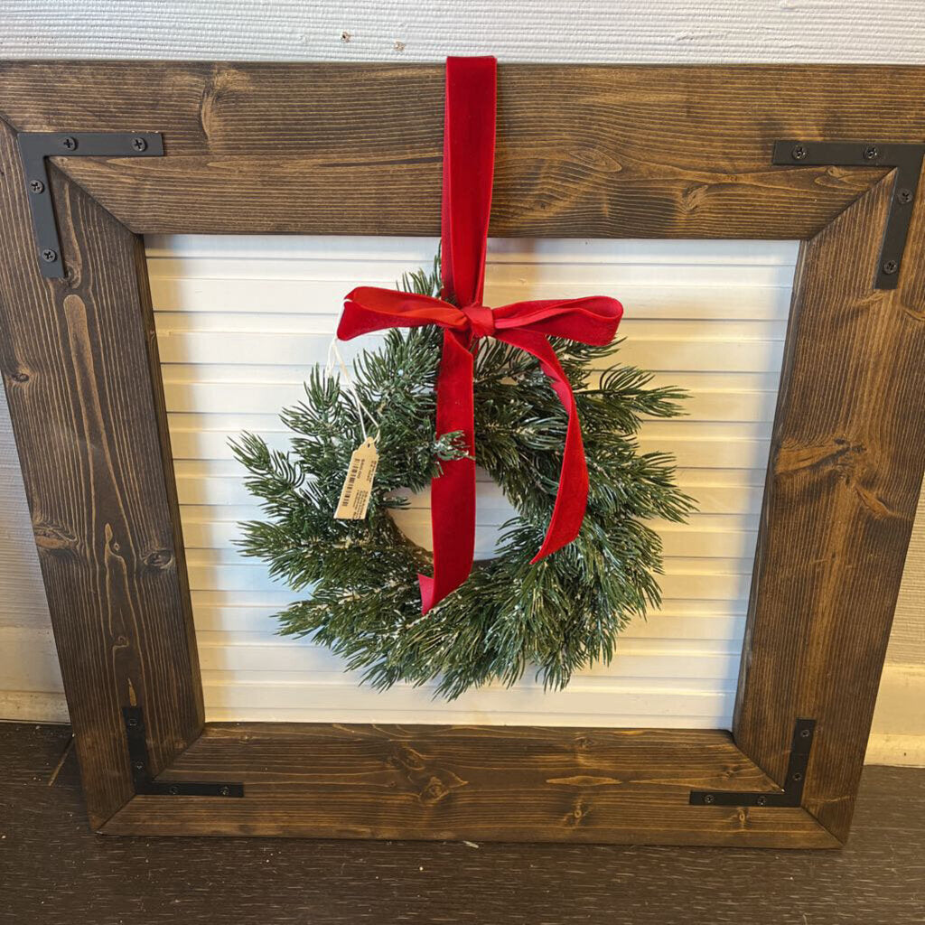 Christmas White Shiplap Board red ribbon
