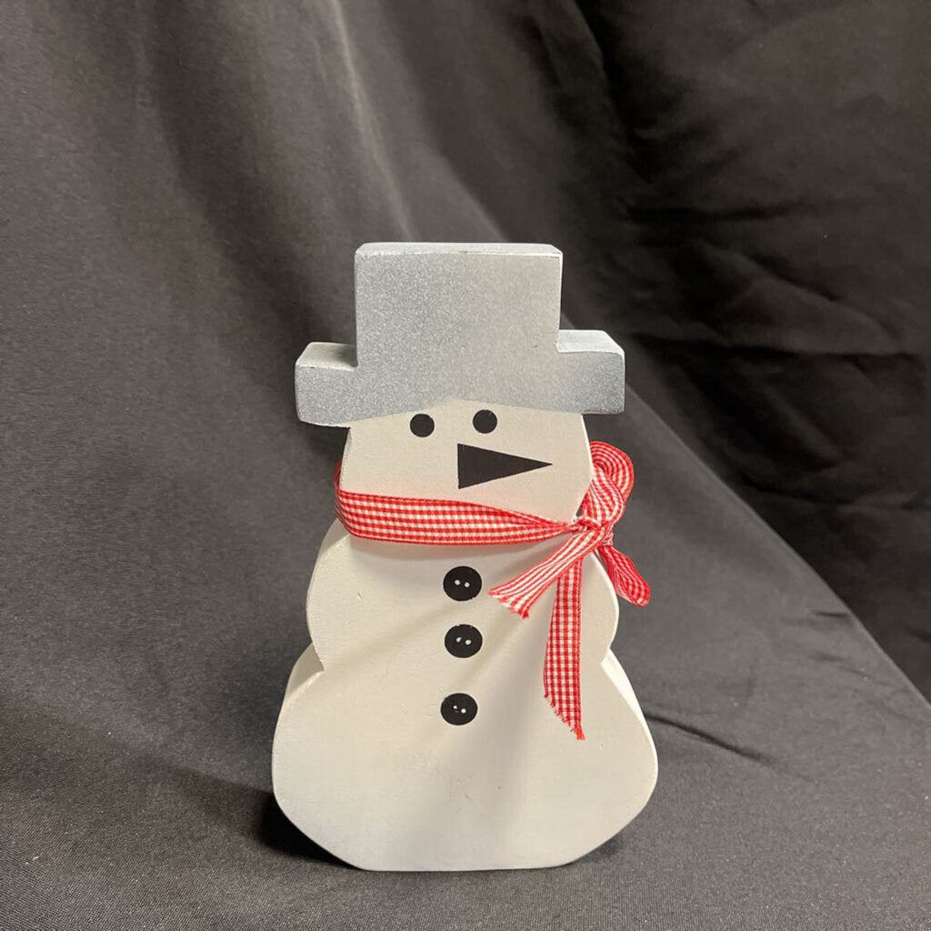 Wood Snowman with Hat