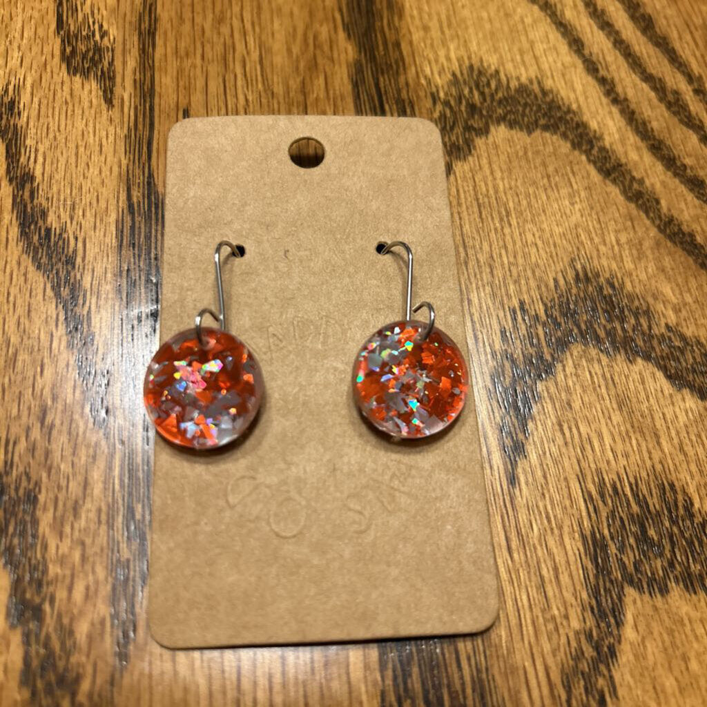 Red & White Glitter Petite Earring