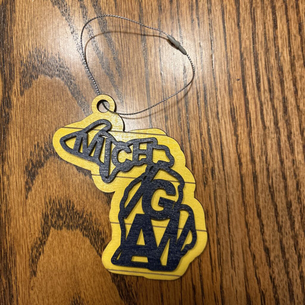 Michigan Script Ornament