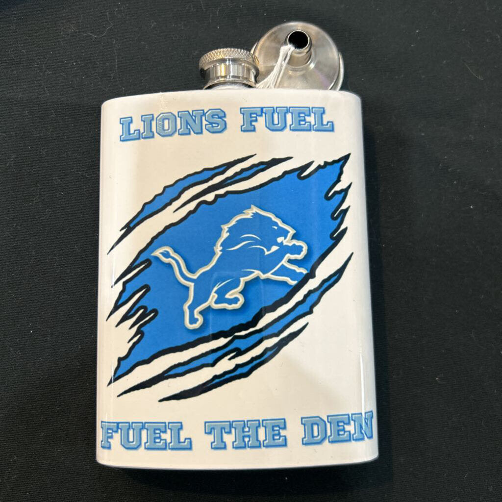 8oz Flask - Detroit Lions Swatch