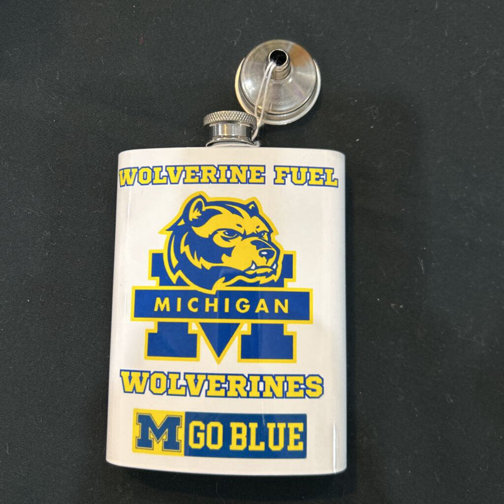 8oz Flask - Michigan w/Wolverine