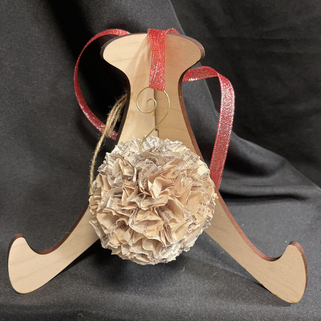 4. Hand-Crafted Rustic Ruffle Ornament