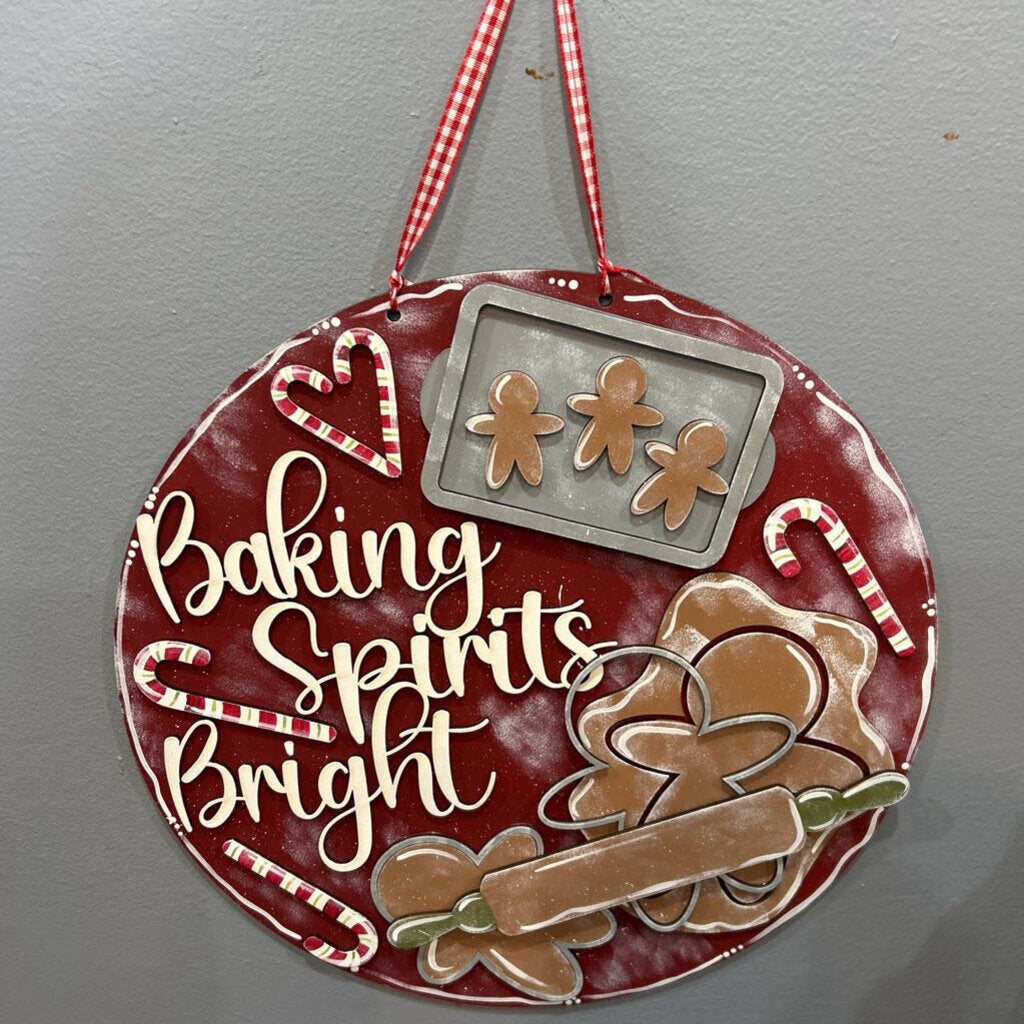 Baking Spirits Bright Door Hanger