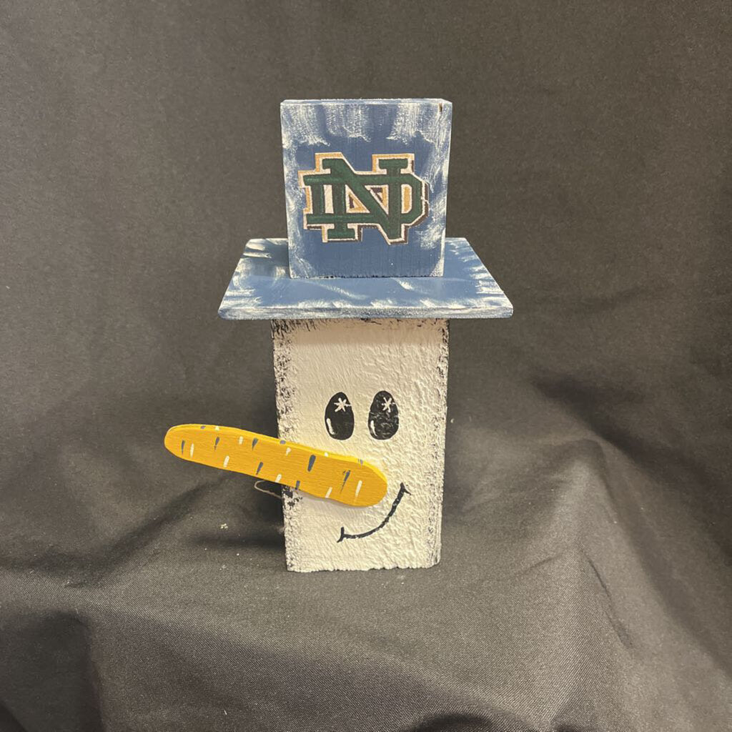 Notre Dame Timber Snowman