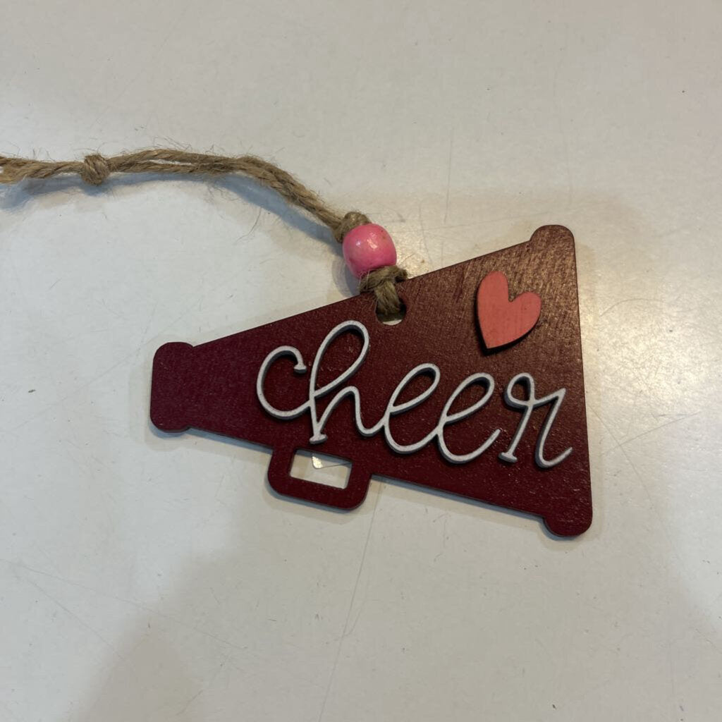 Cheer Ornament Maroon