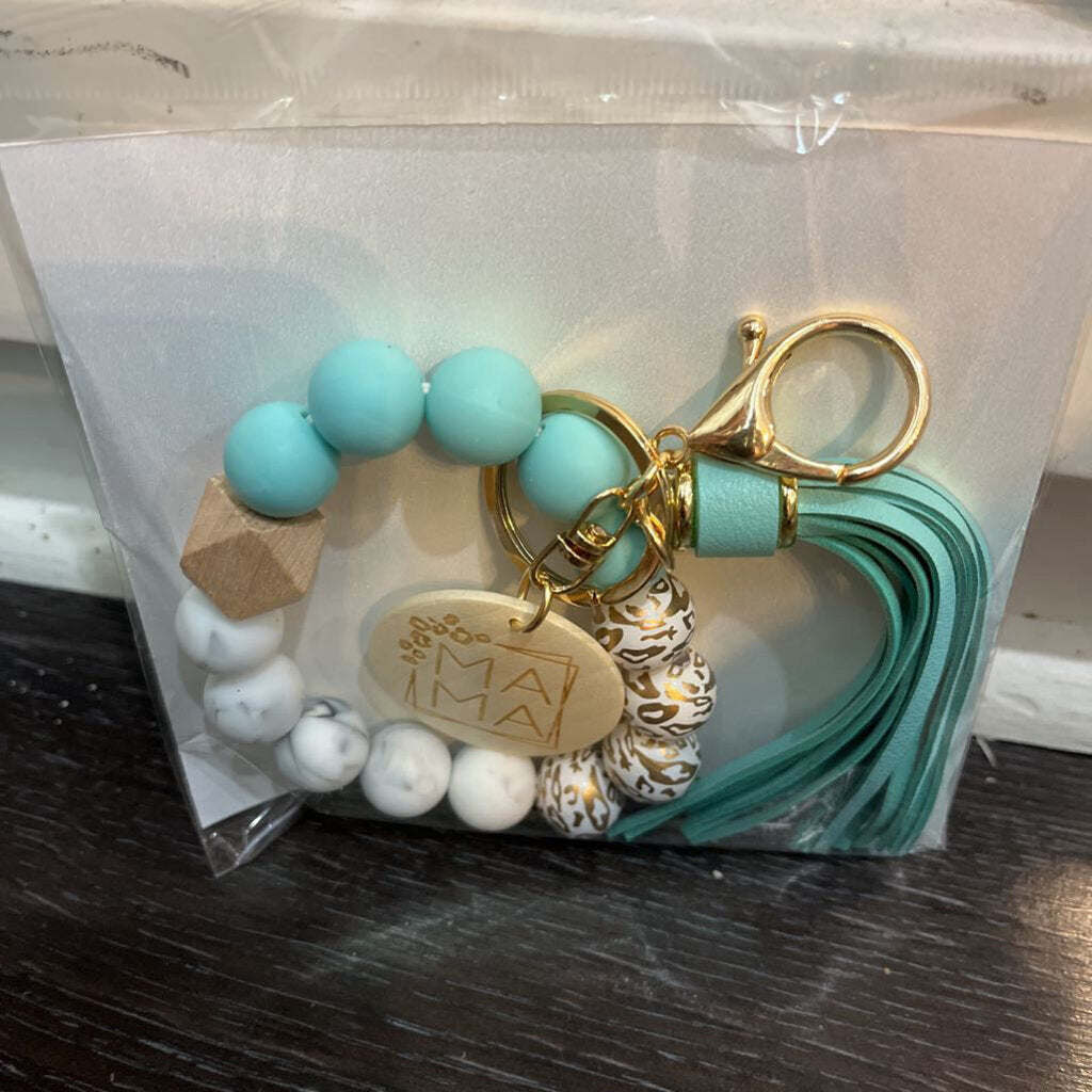 Wristlet Teal - white charm