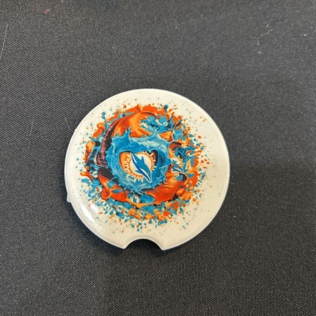 Car Coaster Dolphins Circle Splatter