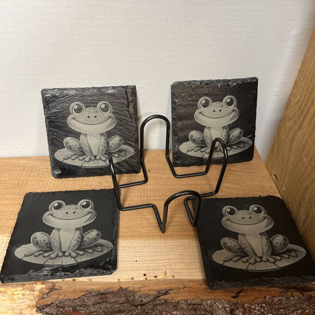 Cute Frog Coasters Set of 4