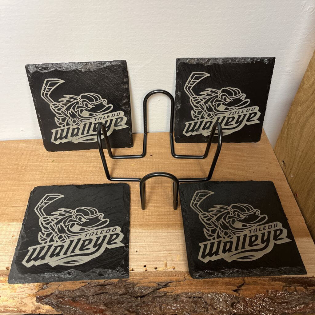 Toledo Walleye Coasters Set of 4
