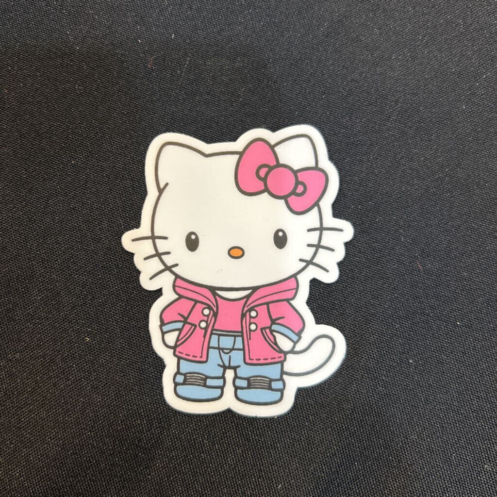 Kitty Sticker Pink Bow
