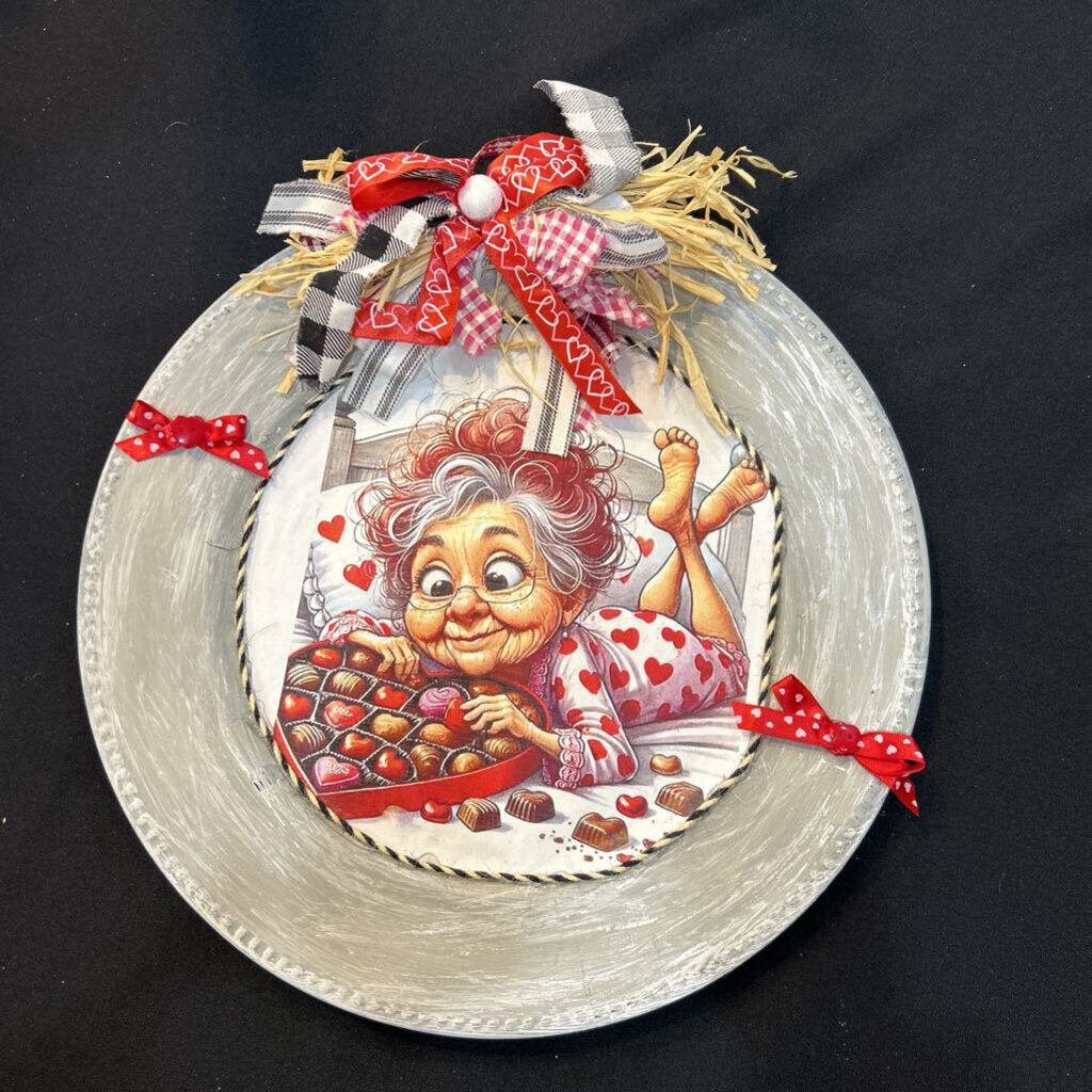 Granny with Box of Chocolates Hanger