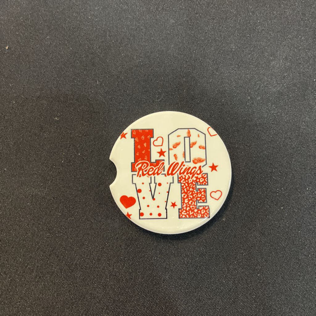 Detroit Red Wings Love Car Coaster