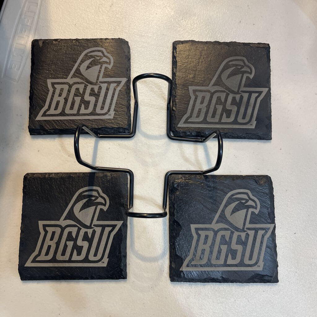 BGSU Slate Coaster Set of 4