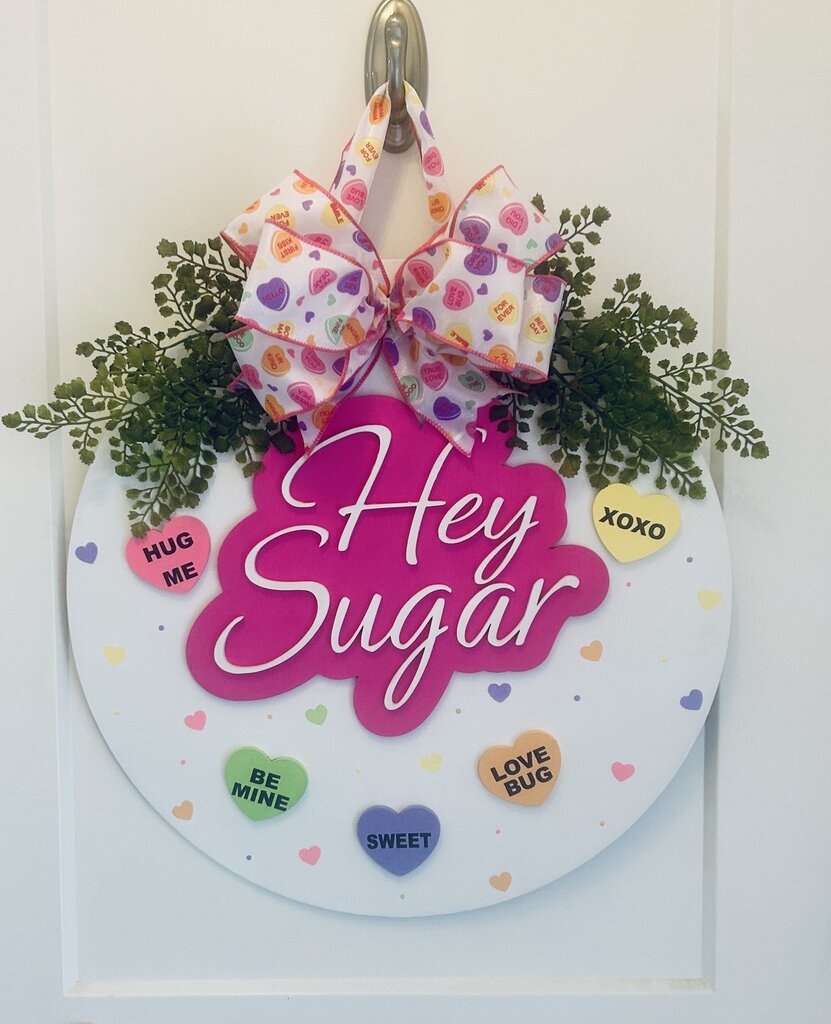 Hello Sugar 18in Door Hanger