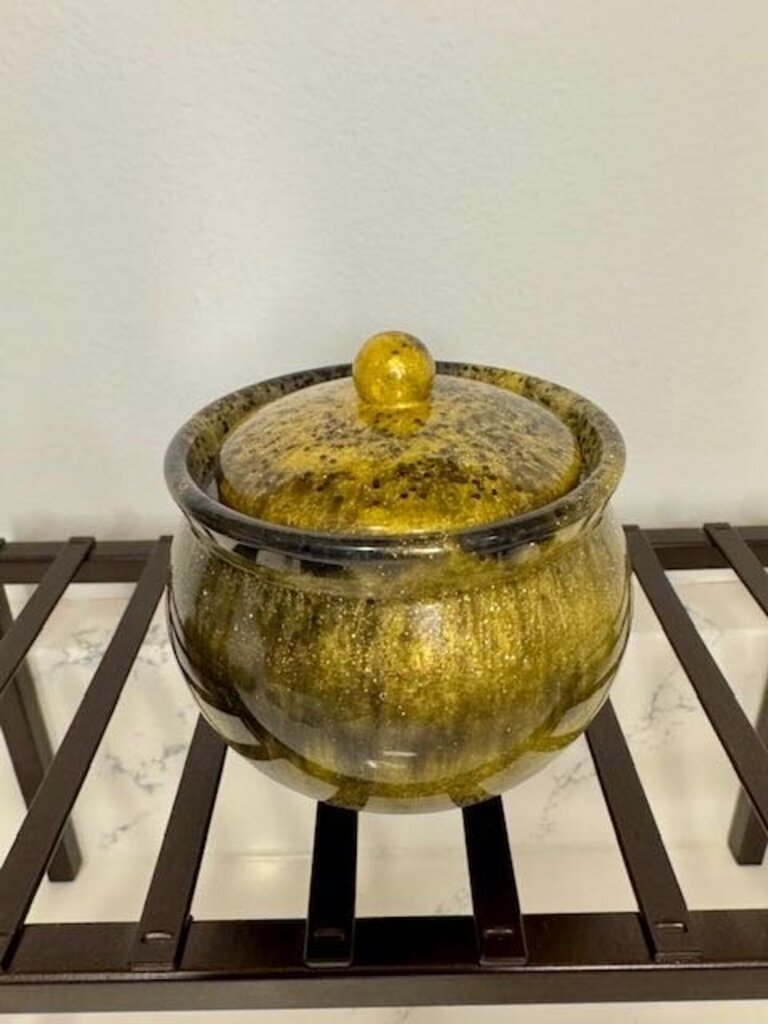 Small Round Trinket Container w/Lid