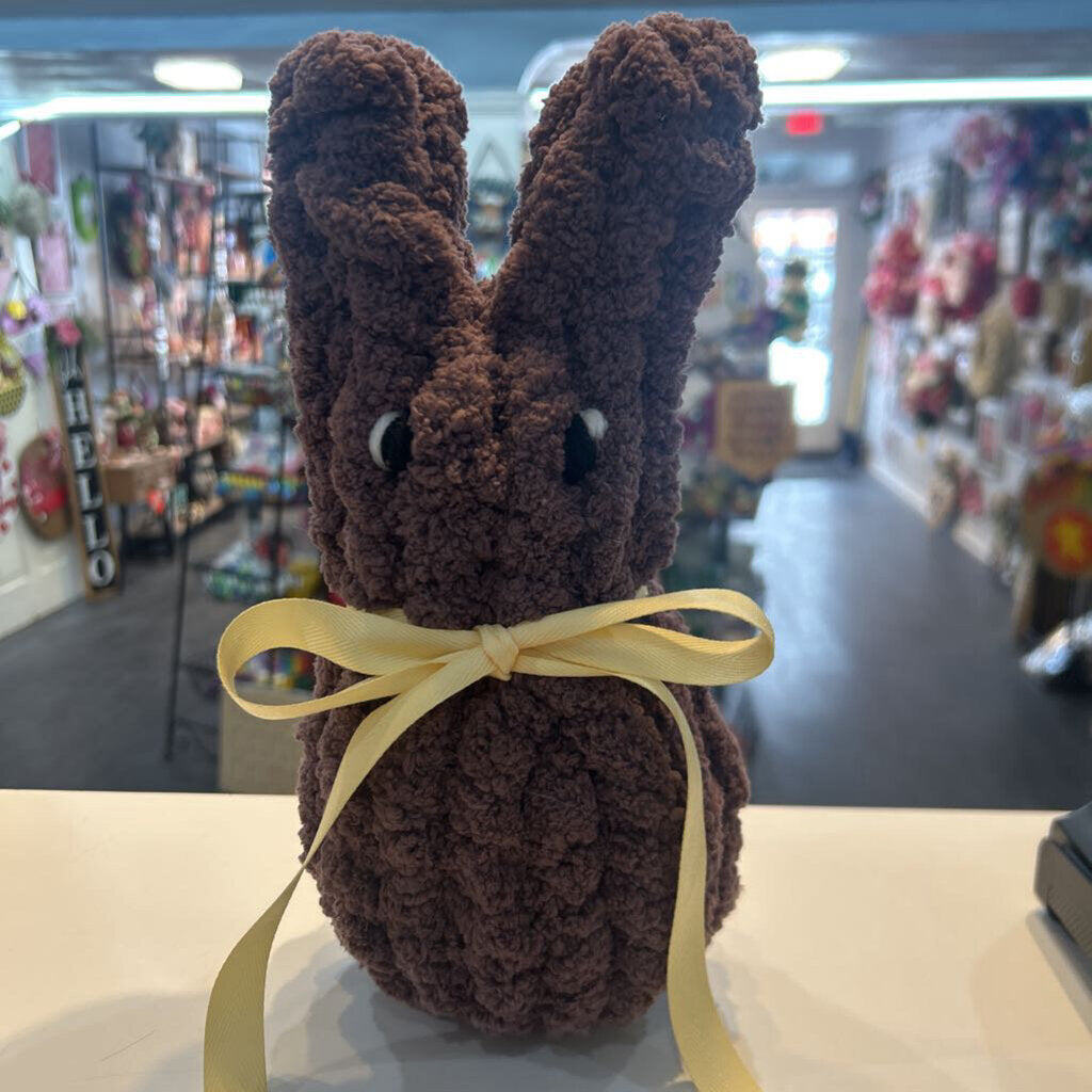 Crocheted Peep Purple with yellow bow