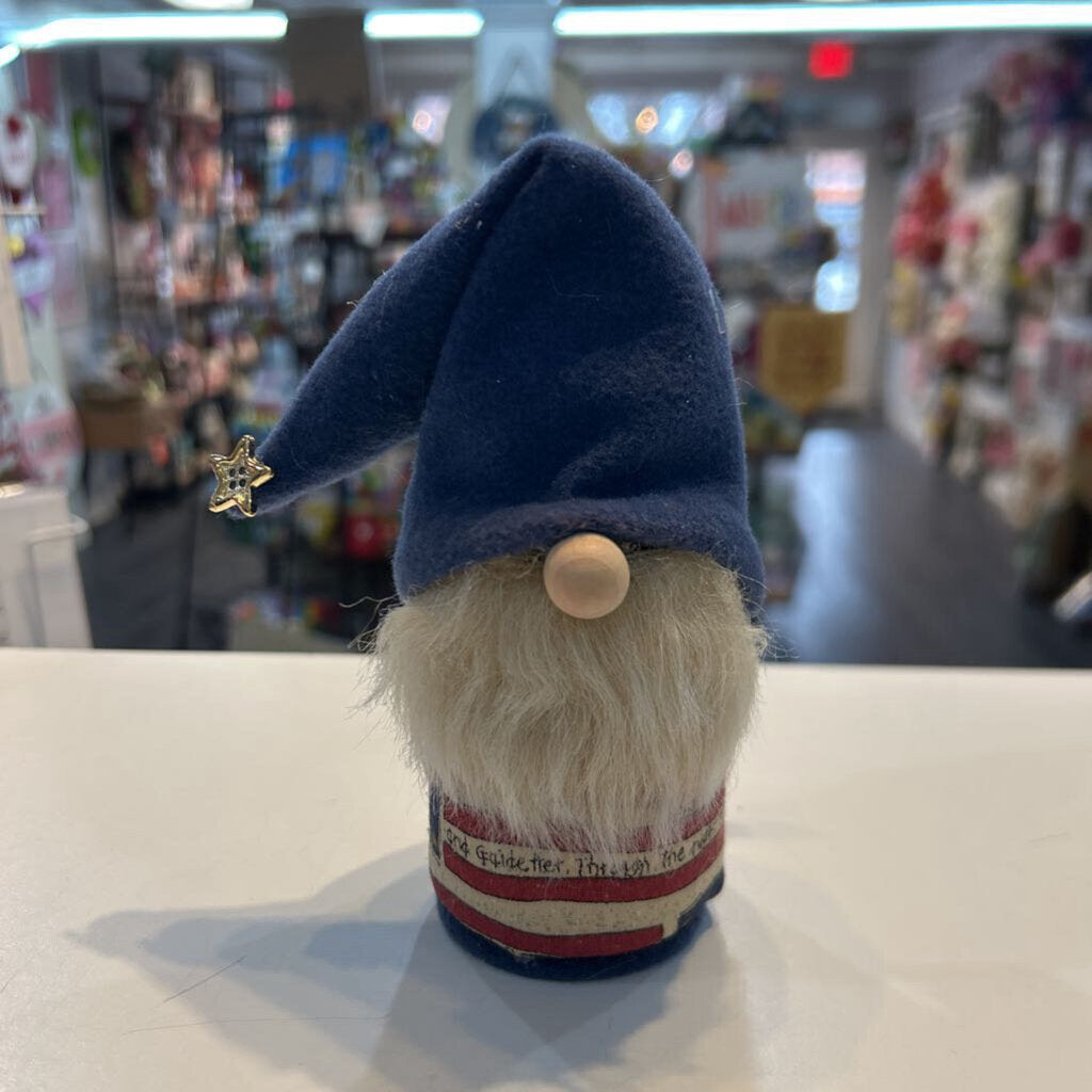 Patriotic Gnome Vintage Blue Hat Small