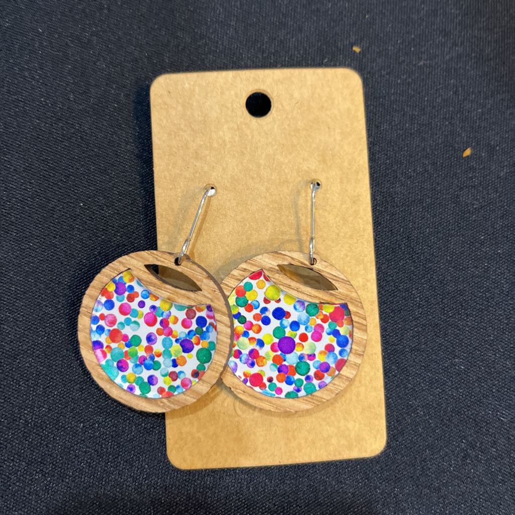 Party Dot Inlay Eclipse Earring
