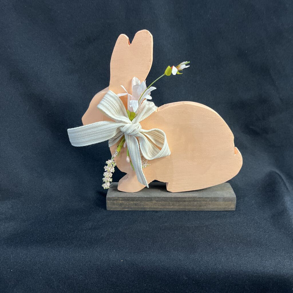 Single Peach Bunny with embellishments