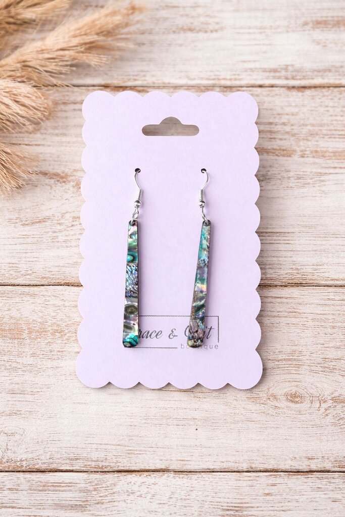 Abalone Shell Bar Earrings
