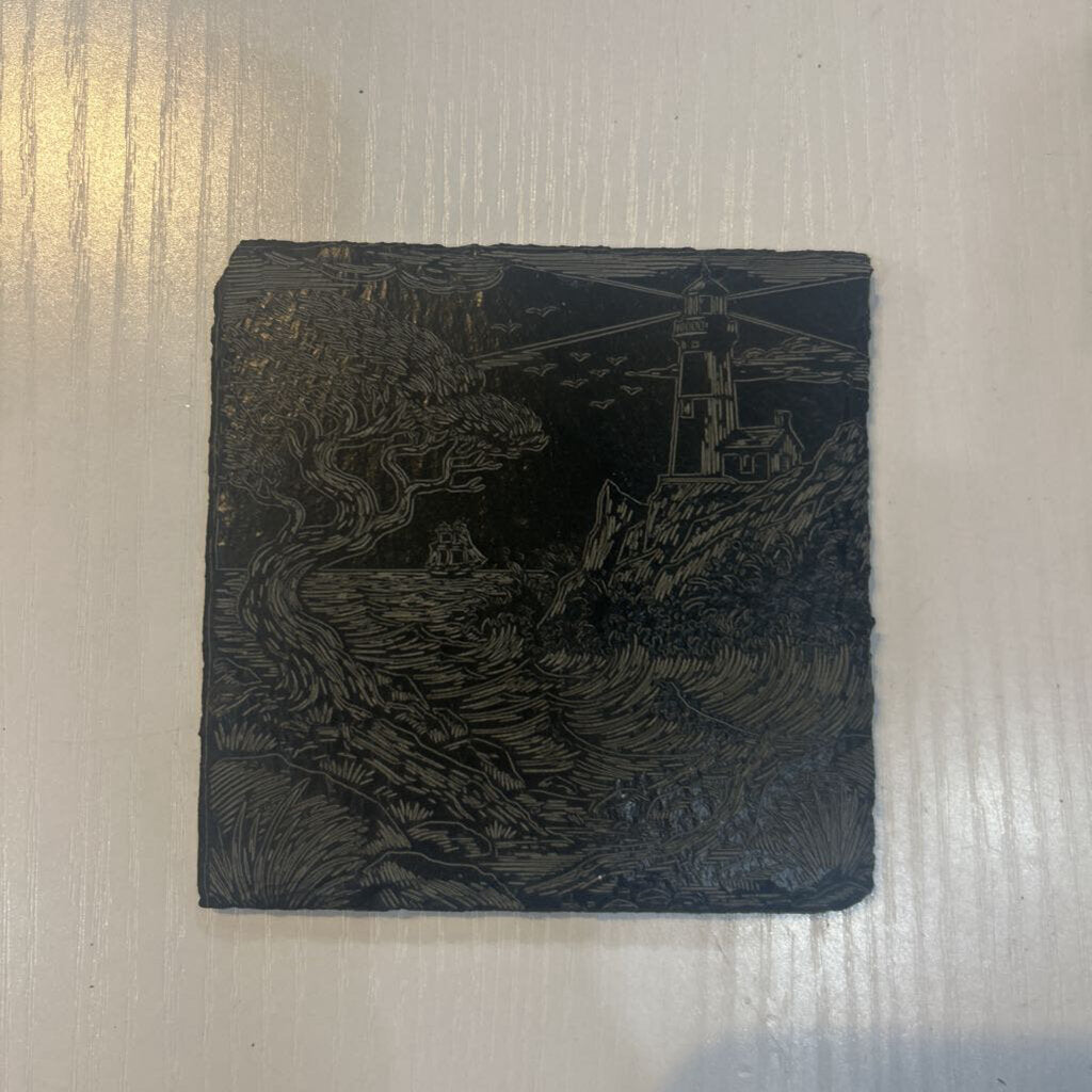 Lighthouse Slate Coaster